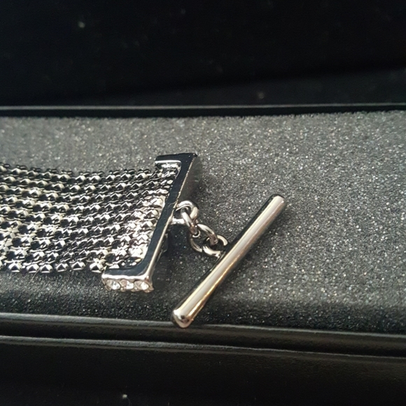 NWT! Wide Mesh Tennis Bracelet w/Crystals - Picture 7 of 7